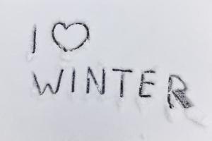 auf den Schnee gemalt, ich liebe den Winter foto