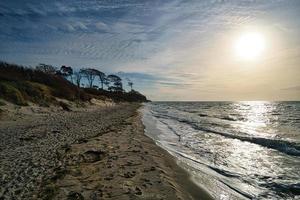 Weststrand am Ostseestrand. detailliertes und strukturiertes Stillleben. foto