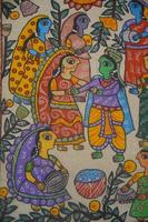 traditionelles Madhubani-Hecheln von Naina Jogit foto