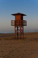 Wachturm Silhouette Strand von Cullera Spanien foto