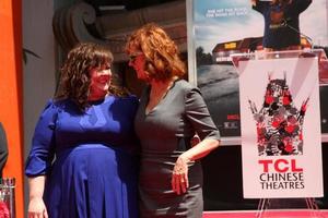 los angeles, 2. juli - melissa mccarthy, susan sarandon bei der hand- und fußabdruckzeremonie von melissa mccarthy im tcl chinese theater am 2. juli 2014 in los angeles, ca foto