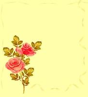 ein Zweig der hellen bunten Rosenblume. Urlaubskarte. foto