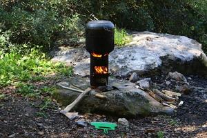 Picknick im Freien im Stadtpark. foto