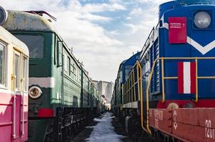 Moskau, Russland - 15. März 2017. Das Eisenbahnmuseum am Bahnhof Riga foto