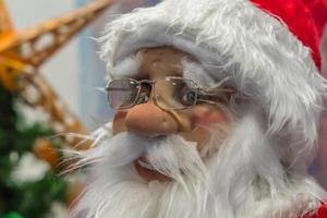 Santa Gesicht Puppe Nahaufnahme foto