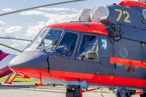 zhukovsky russland, 22. juli 2017 maks-2017 airshow nahaufnahme des russischen militärhubschraubers mi-171sh foto