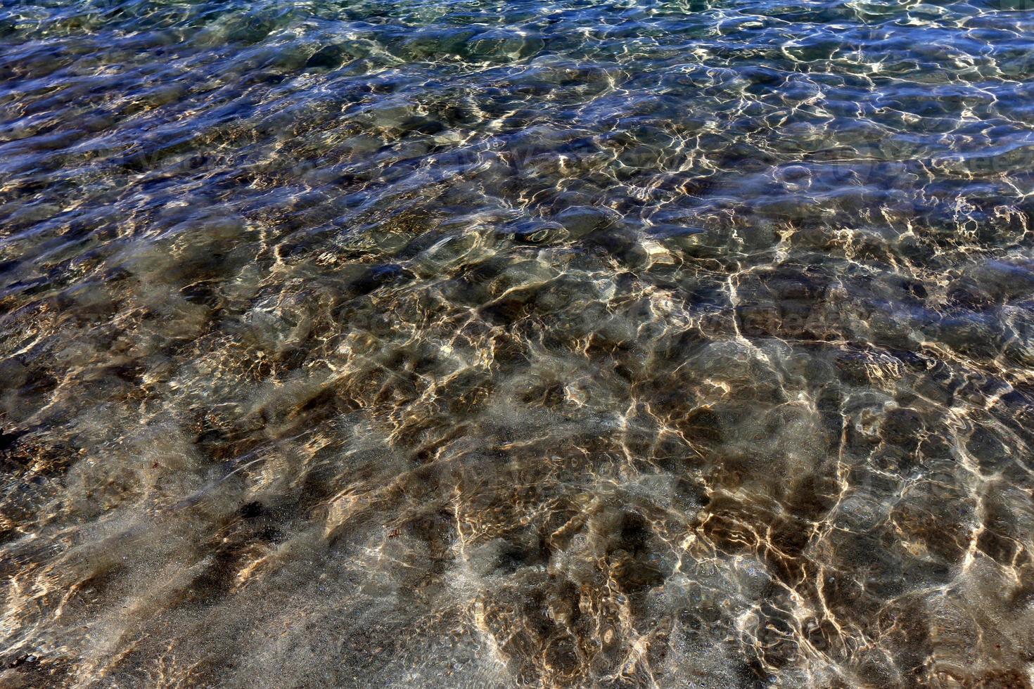 kusten av Medelhavet i norra delen av staten Israel. foto