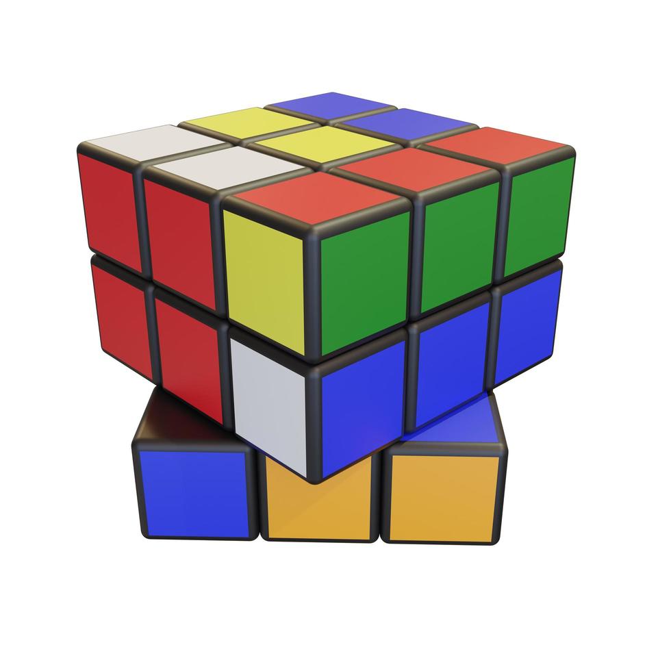 minsk, Vitryssland, 20 juli 2022. redaktionell illustration. Rubiks kub foto