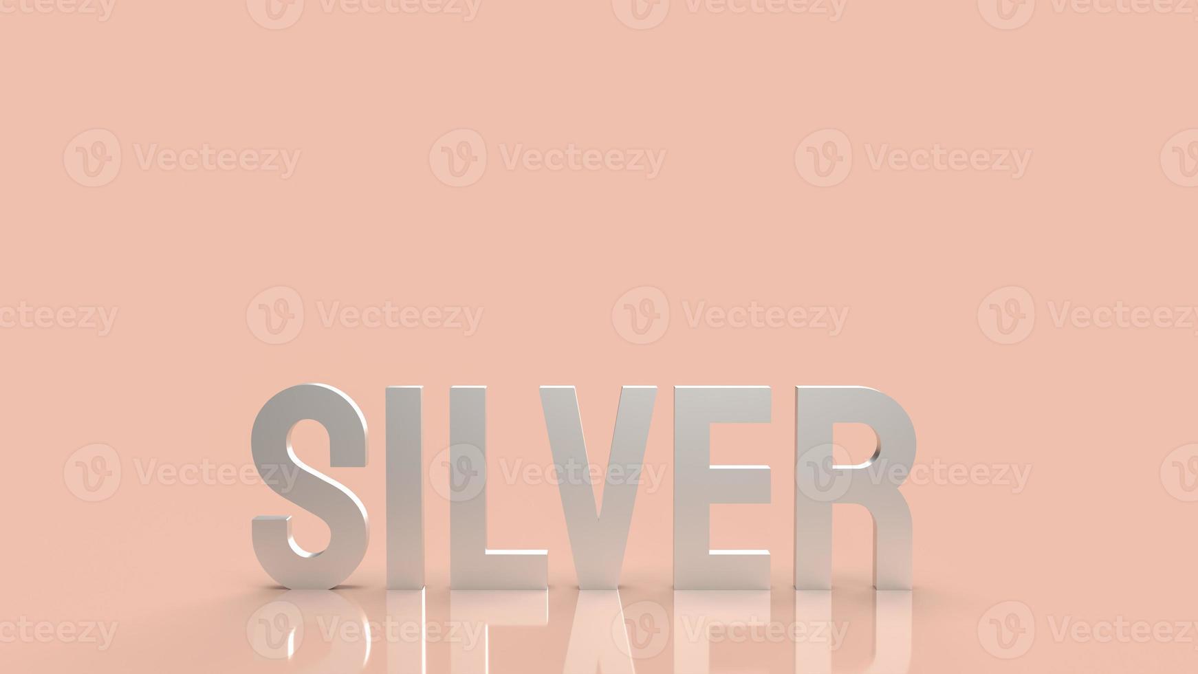 silvertexten för bakgrundsaffärsinnehåll 3d-rendering foto