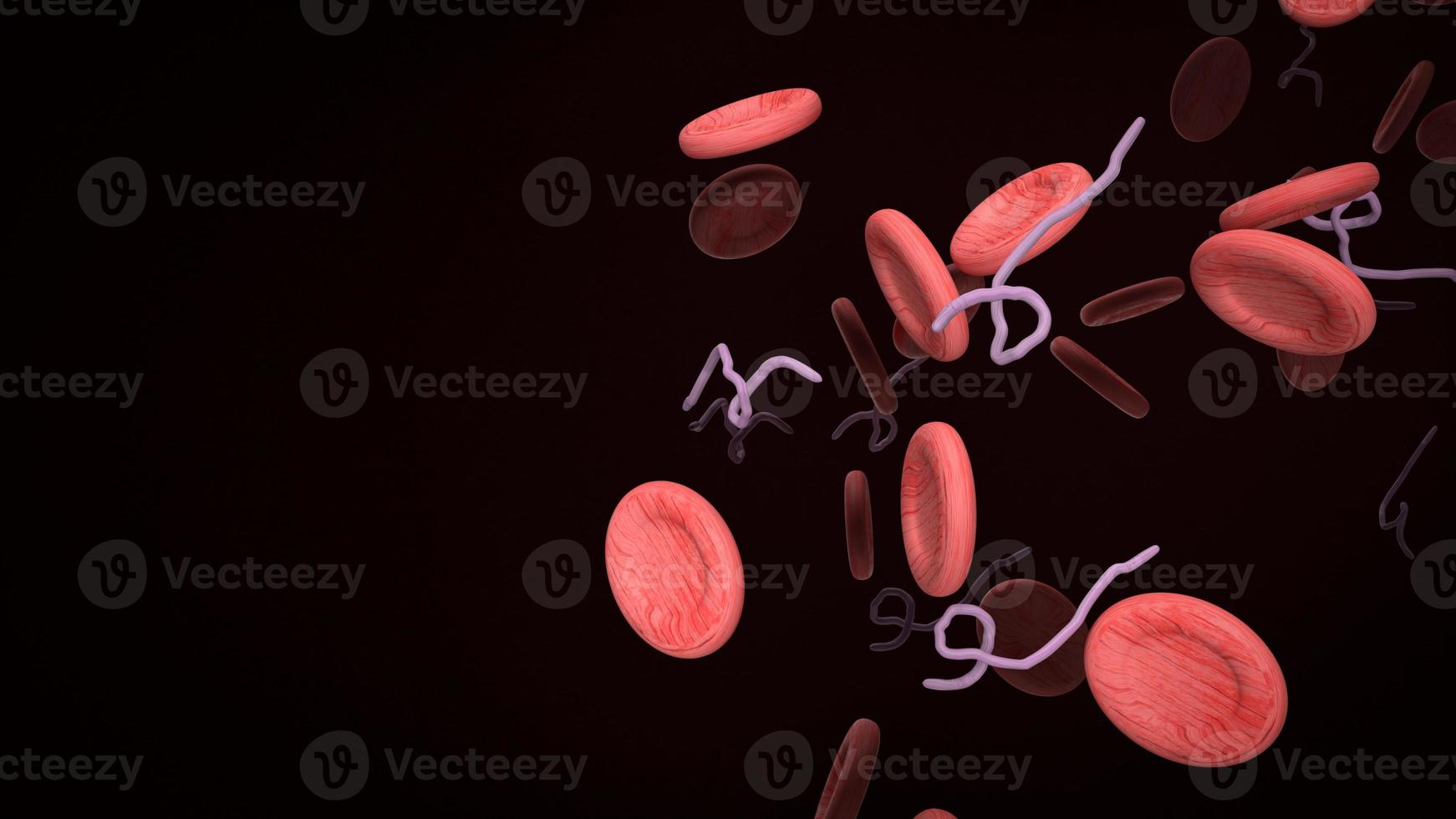 viruset ebola och blod för sci och medicinskt innehåll 3d-rendering foto