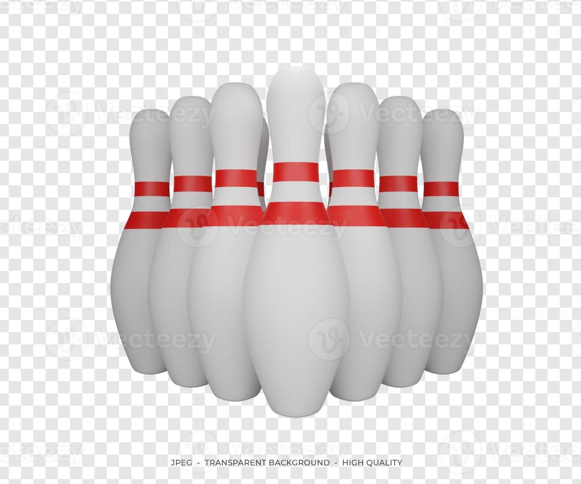 3D-rendering tio bowlingstift foto