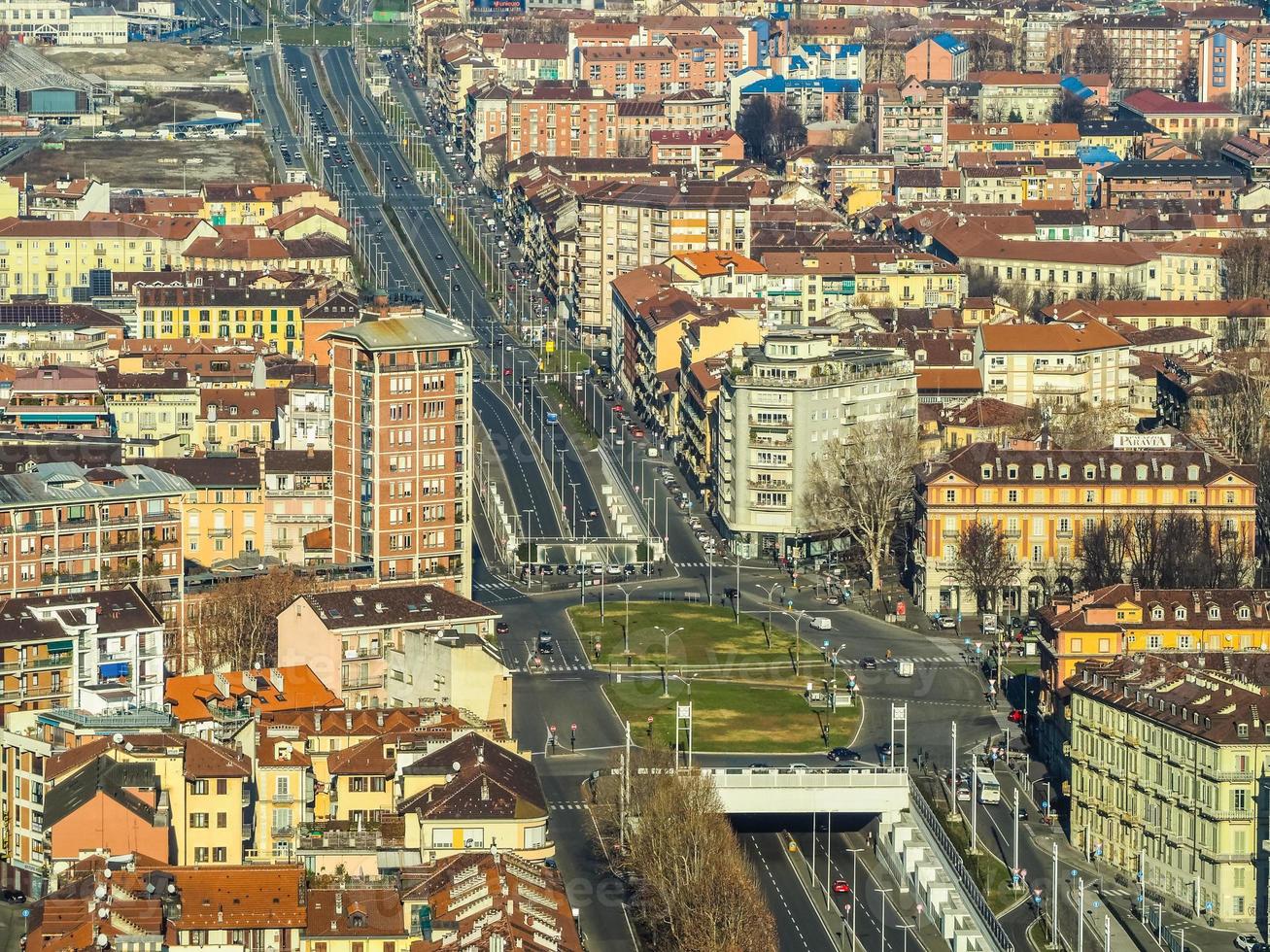 hdr flygfoto över turin foto