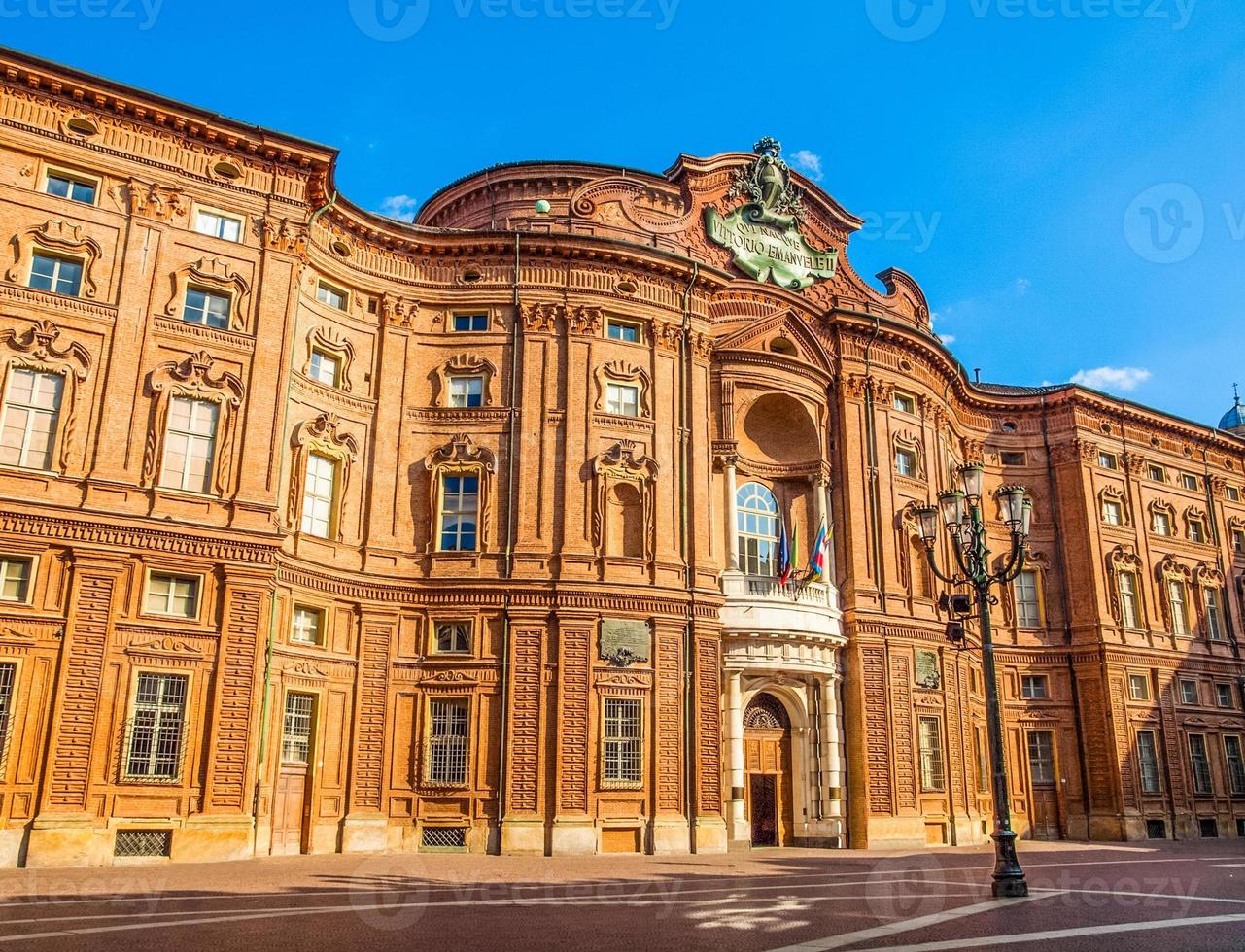 hdr palazzo carignano turin foto