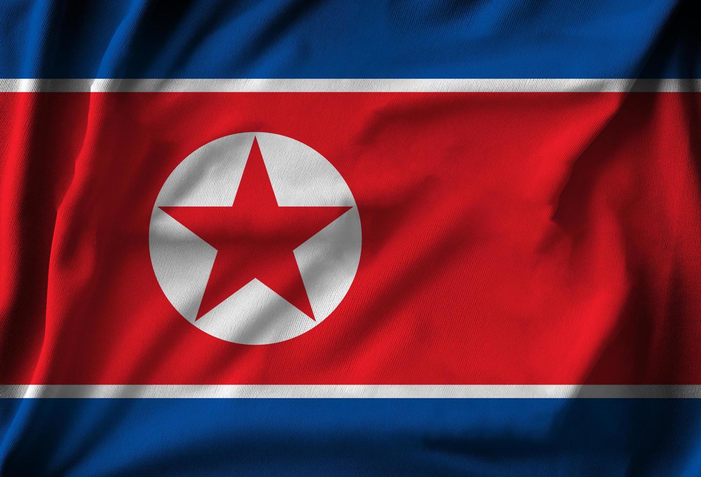 Nordkoreas flagga foto