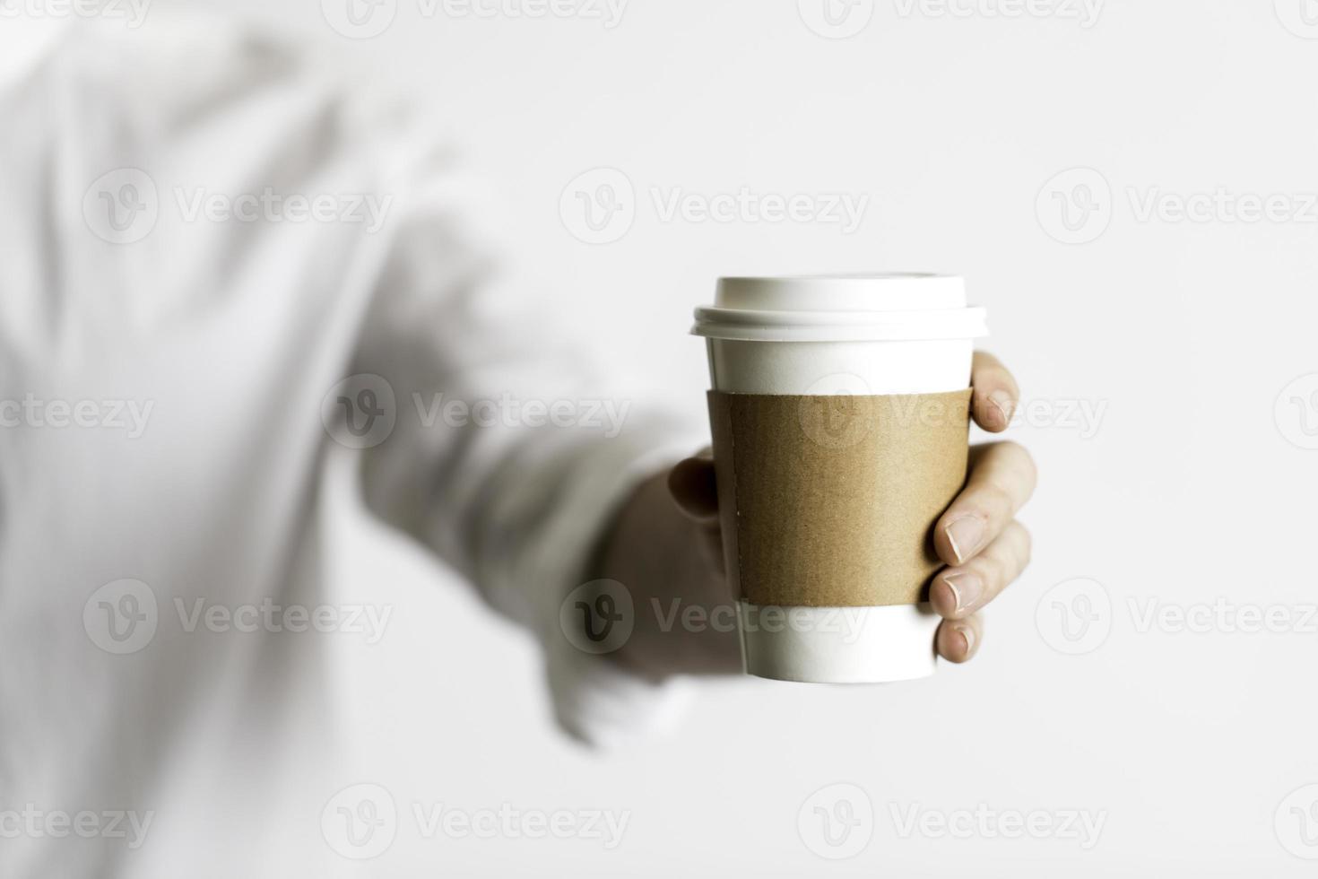 kaffe till hands foto