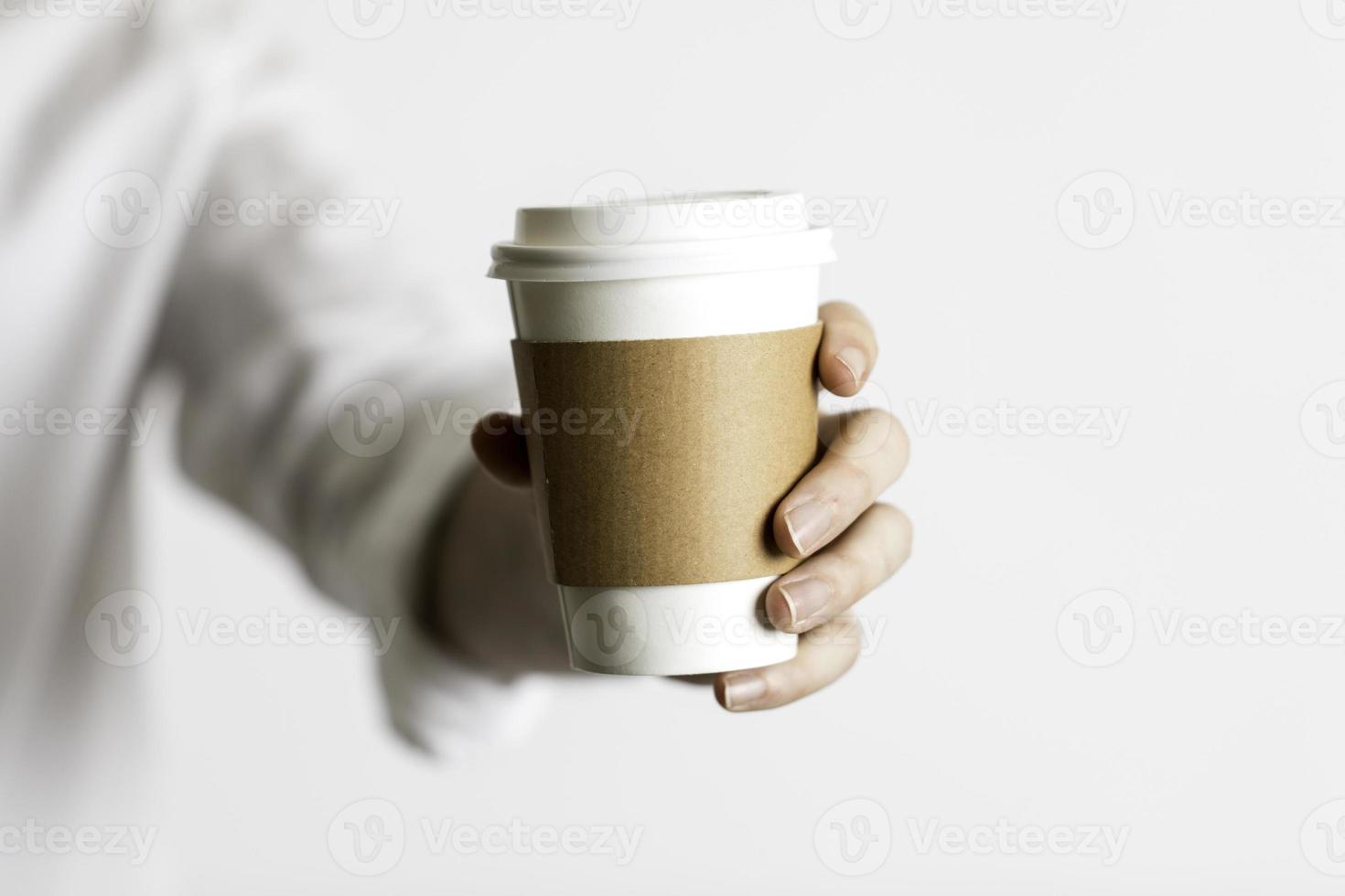 kaffe till hands foto