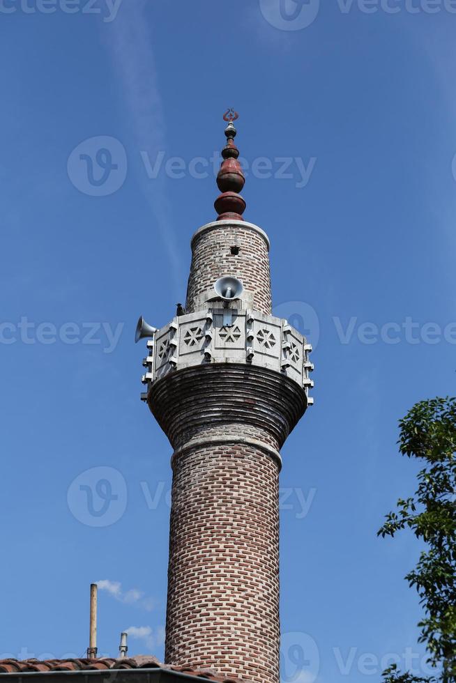 tahta minare-moskén i balatdistriktet foto