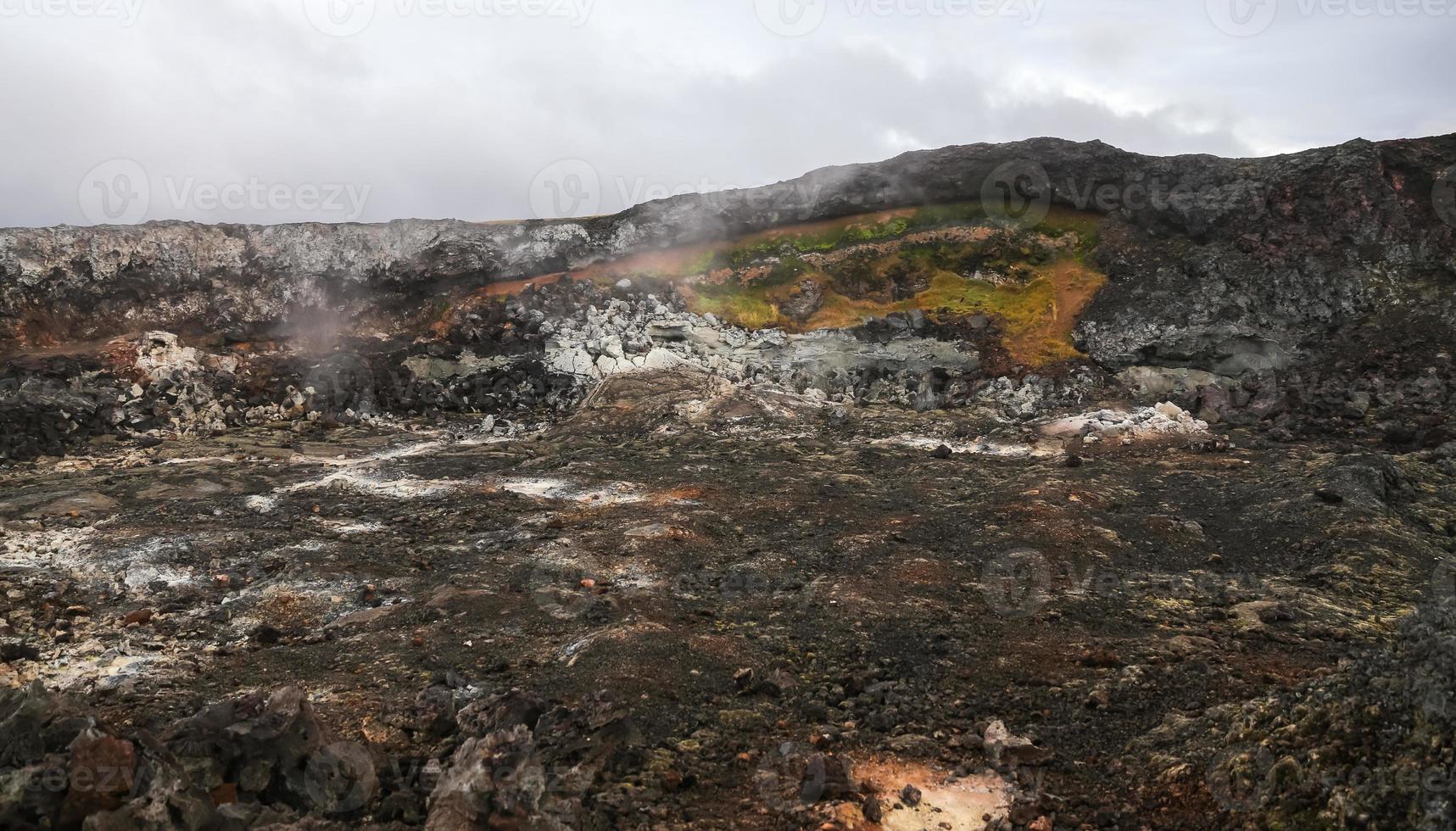 leirhnjukur lavafält på island foto