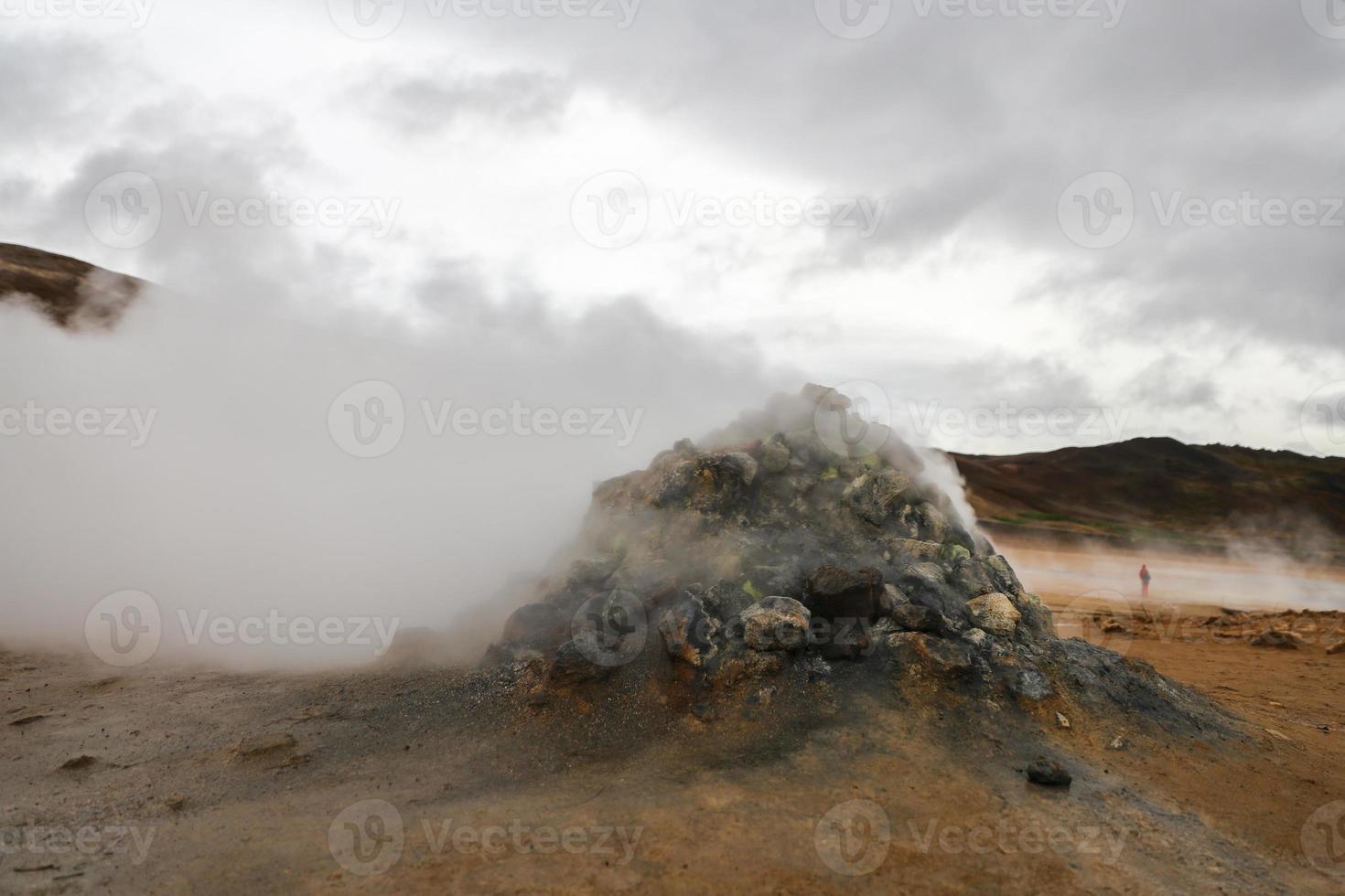 namafjall geotermiskt område på island foto