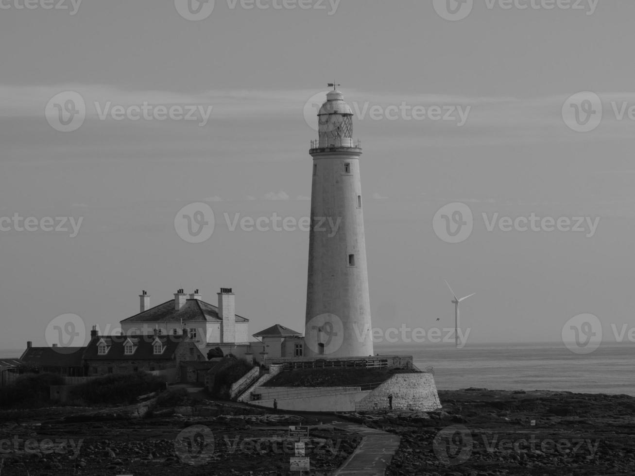 Tynemouth och Newcastle i England foto