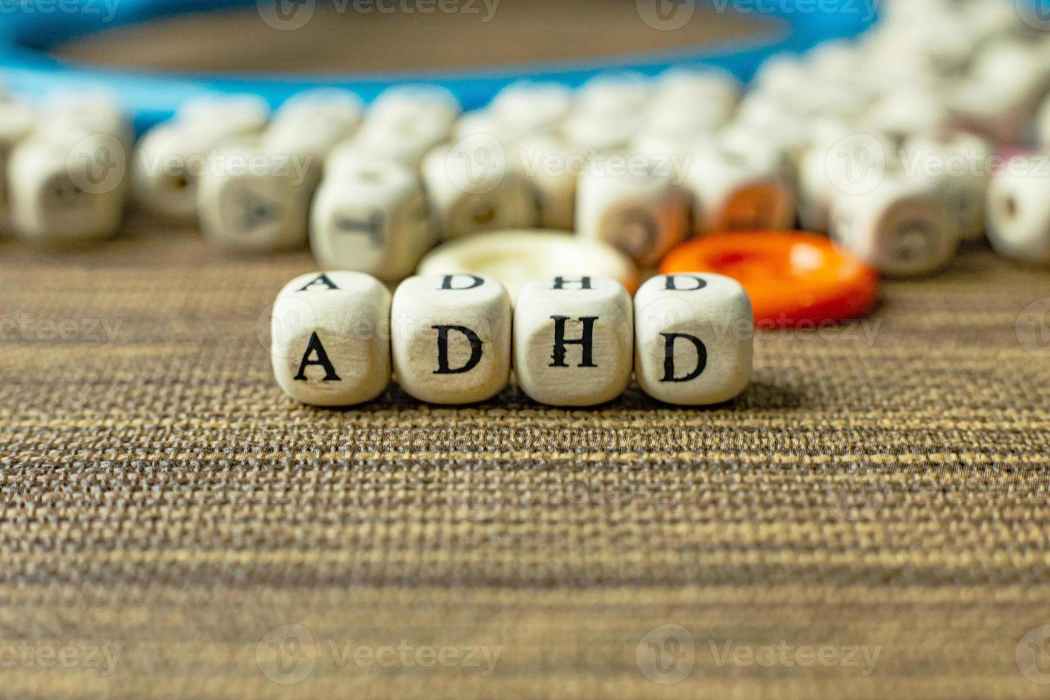 adhd för mental hälsa medvetenhet koncept. foto