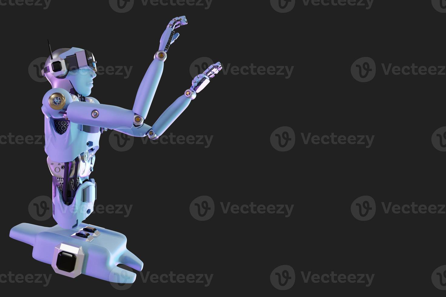 robot metaverse vr avatar verklighetsspel virtuell verklighet av människor blockchain-teknologiinvesteringar, affärslivsstil virtuell verklighet vr världsanslutning cyberavatar metaverse människor 2022 3d-rendering foto