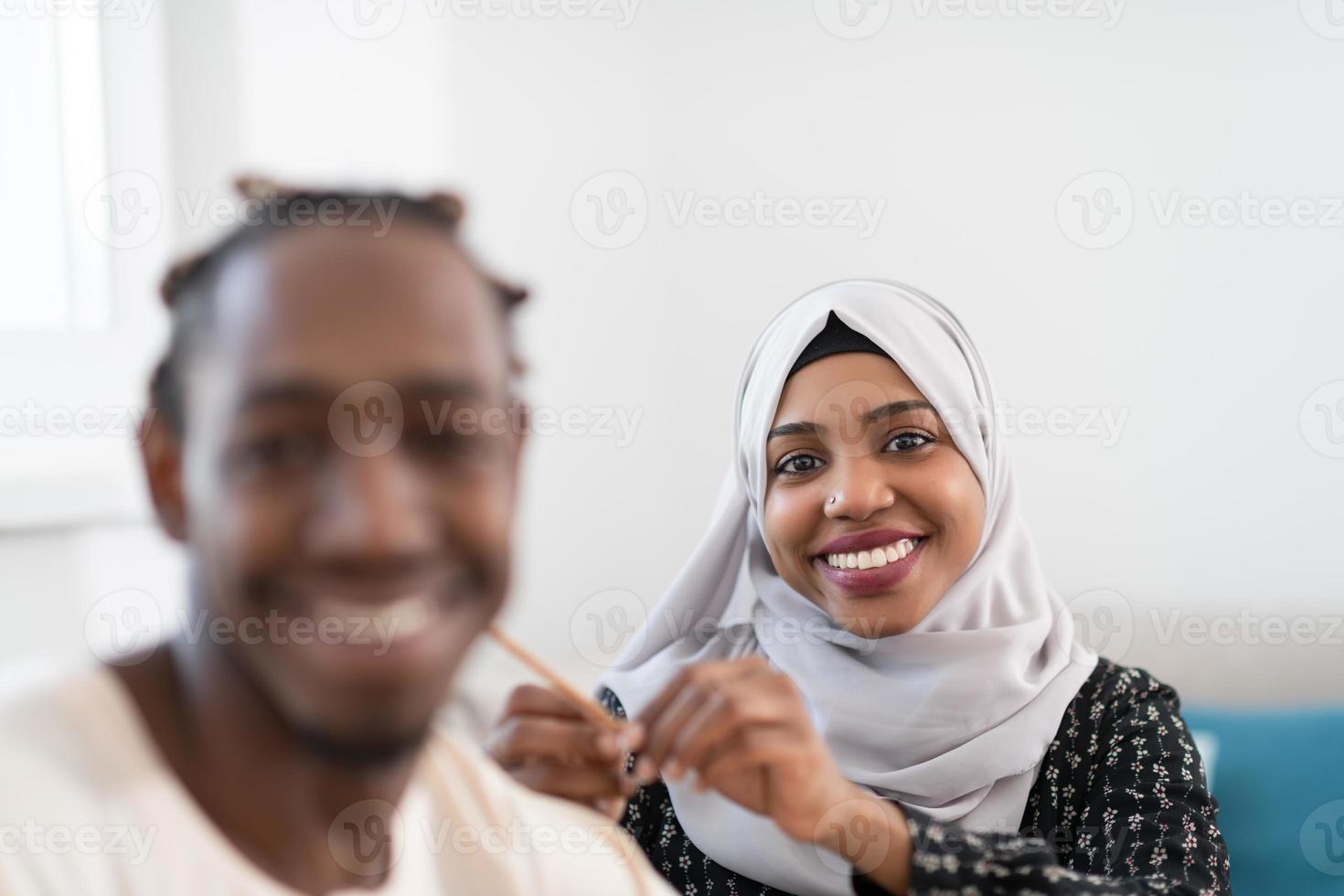 afrikanskt par muslim foto