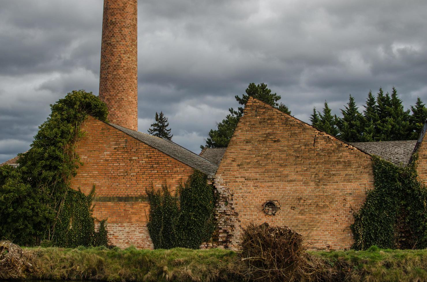 gammal fabriks detaljvy foto