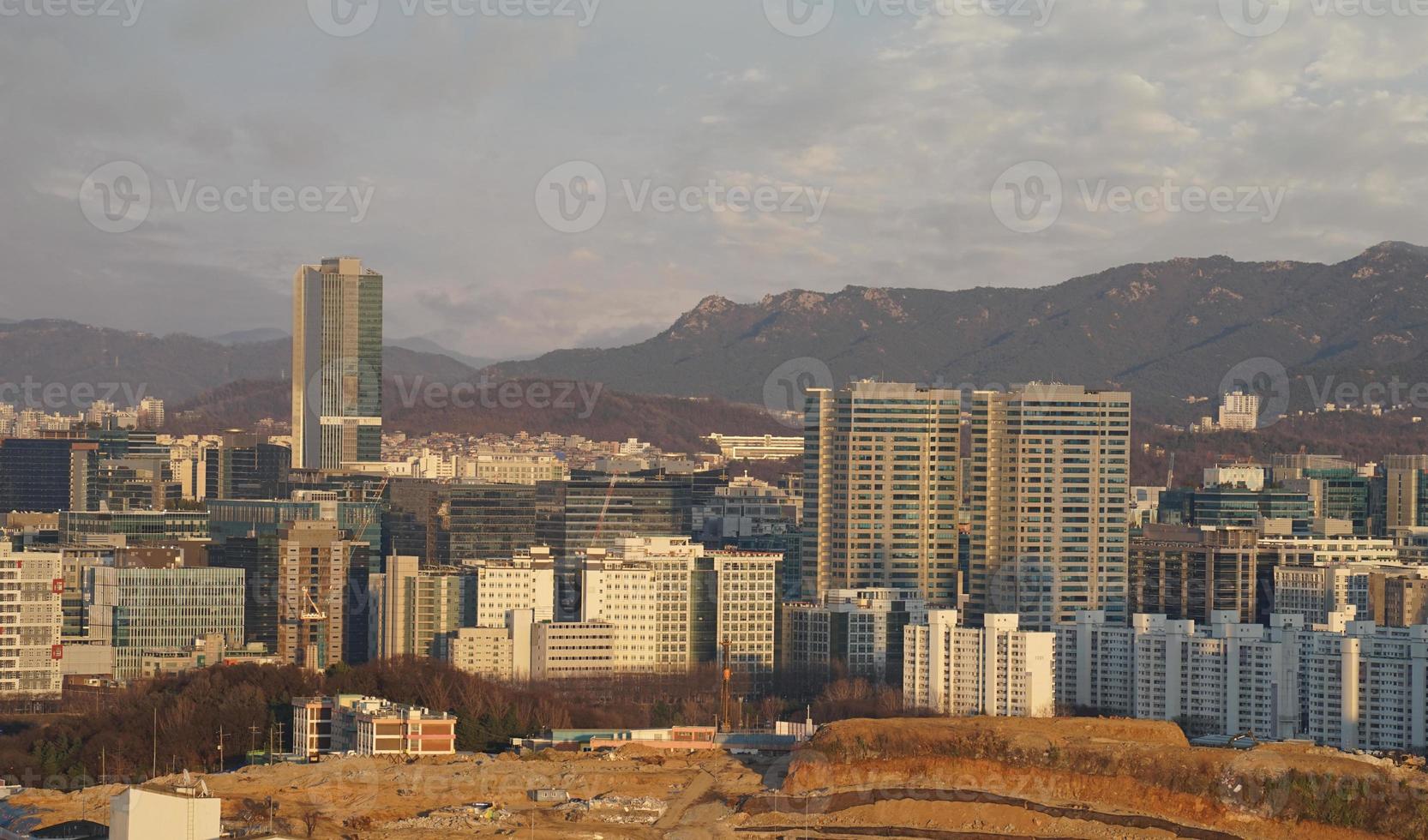 lägenhetslandskap i seoul, korea foto