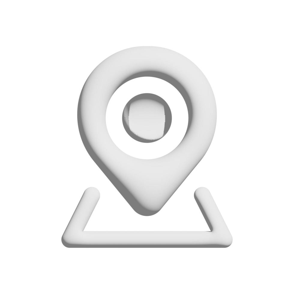 kartplats ikon 3d isolerad på vit bakgrund papper konst stil foto