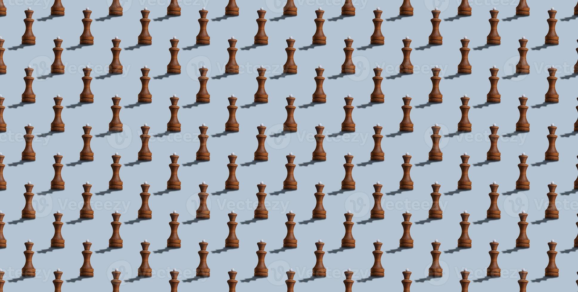 schack. sömlösa mönster gjorda av svarta drottningar på ljusgrå bakgrund. foto