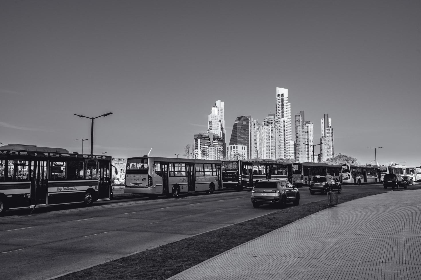 skyline av puerto madero buenos aires, argentina, 12 juli 2022 foto