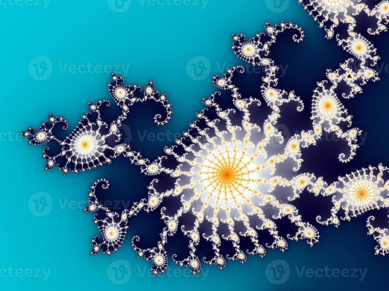 vacker zooma in i den oändliga matematiska mandelbrot set fractal. foto