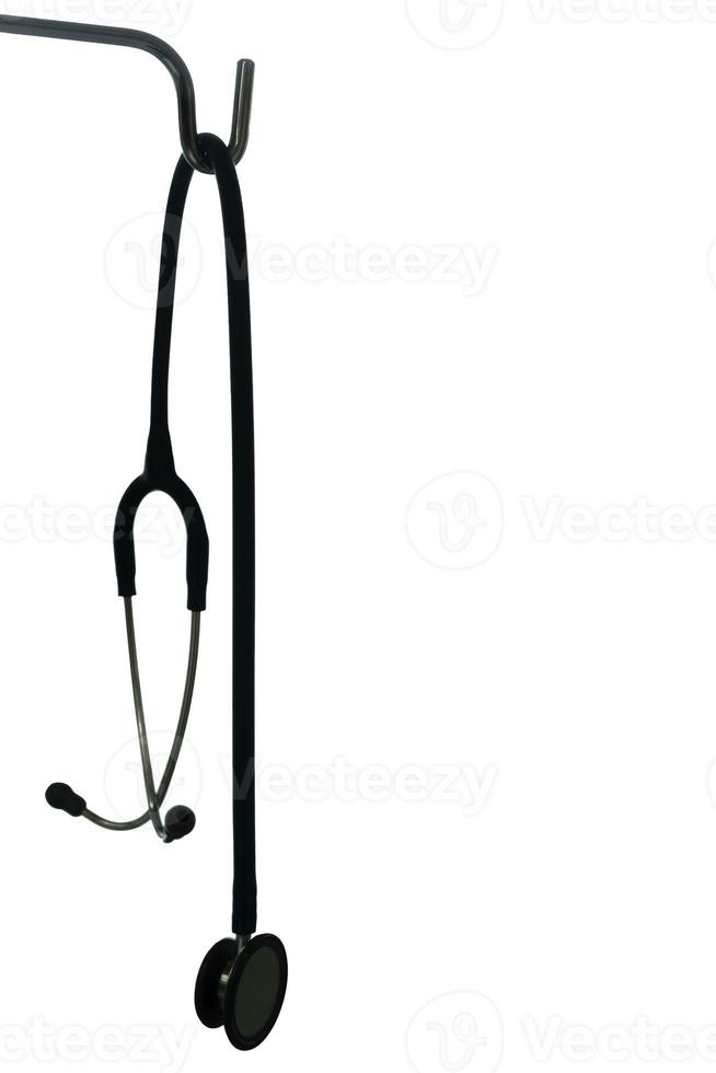 stetoskop isolerad i vit bakgrund foto