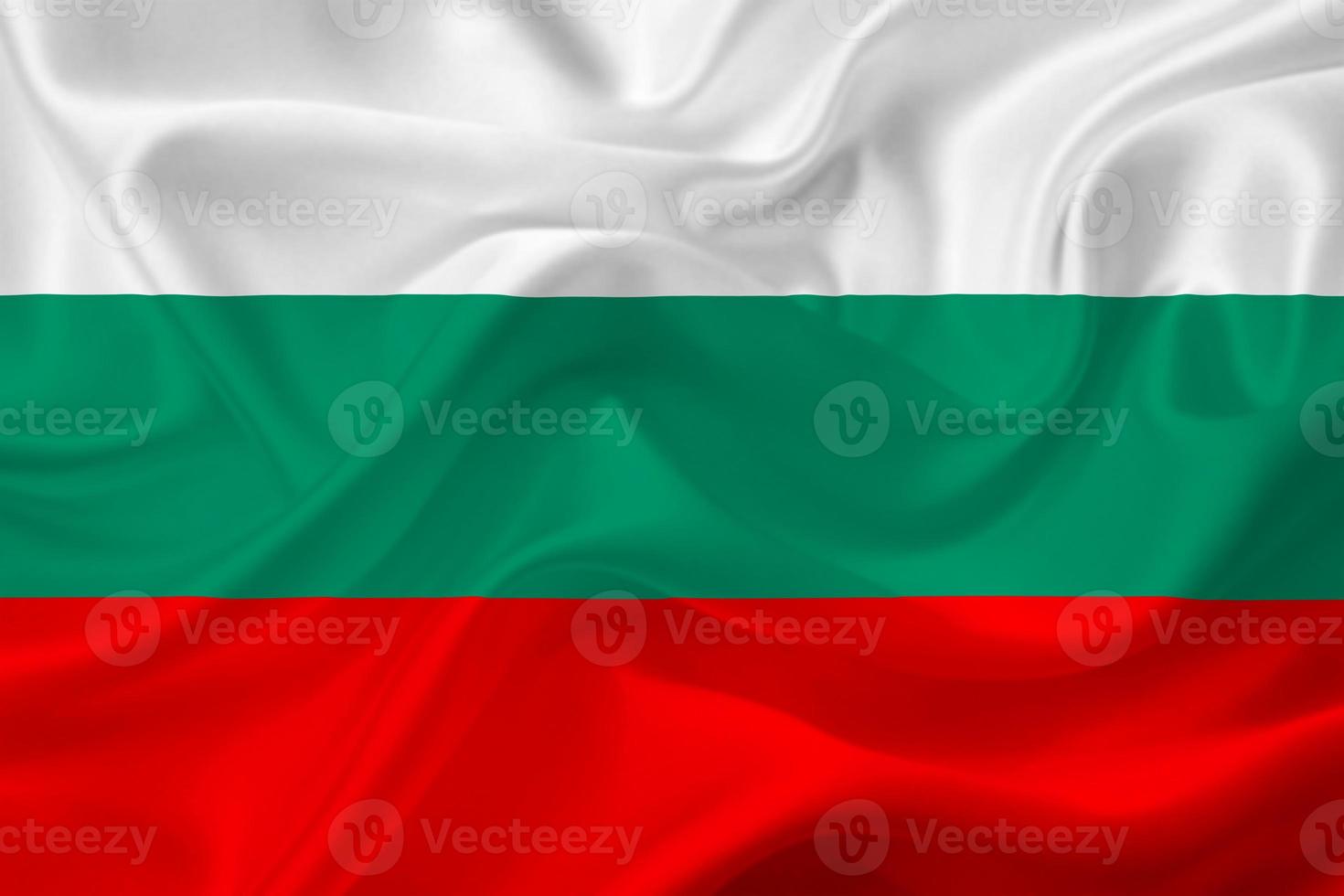 3d flagga av bulgarien på tyg foto