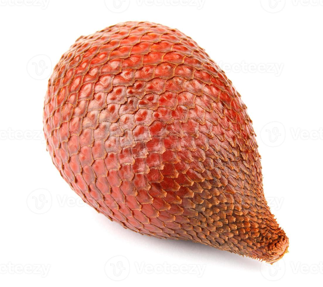 färsk orm frukt är isolerad på en vit background.red salacca. salak frukt. salacca zalacca, ormfrukt . foto