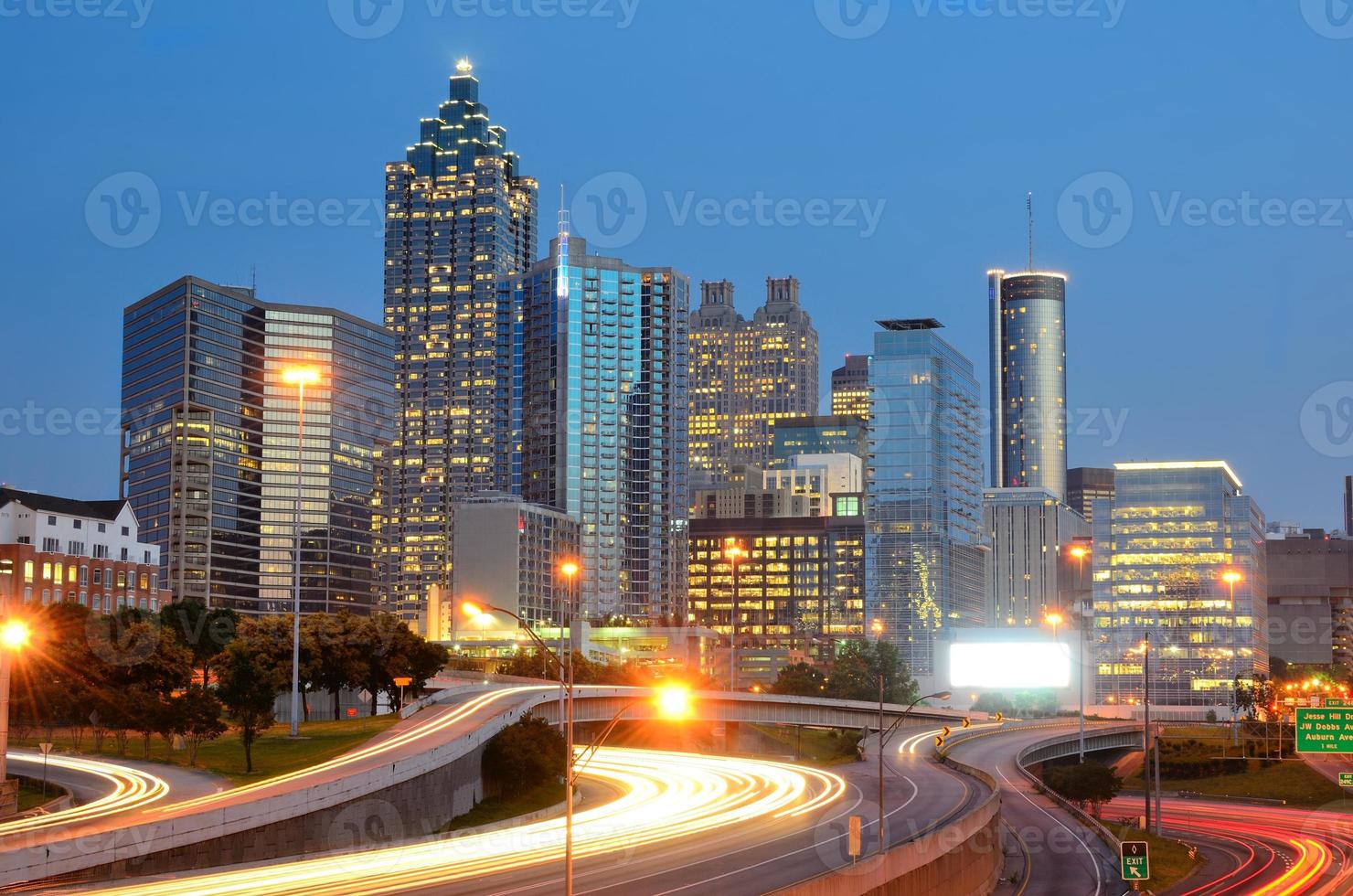 landskapsbild av horisont av Atlanta i Georgien foto