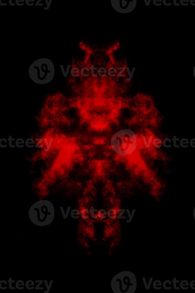 texturerad moln, abstrakt röd, isolerad på svart bakgrund foto
