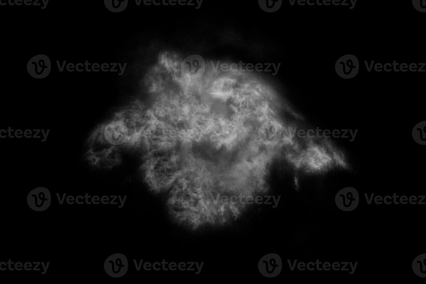texturerad rök, abstrakt svart, isolerad på svart bakgrund foto