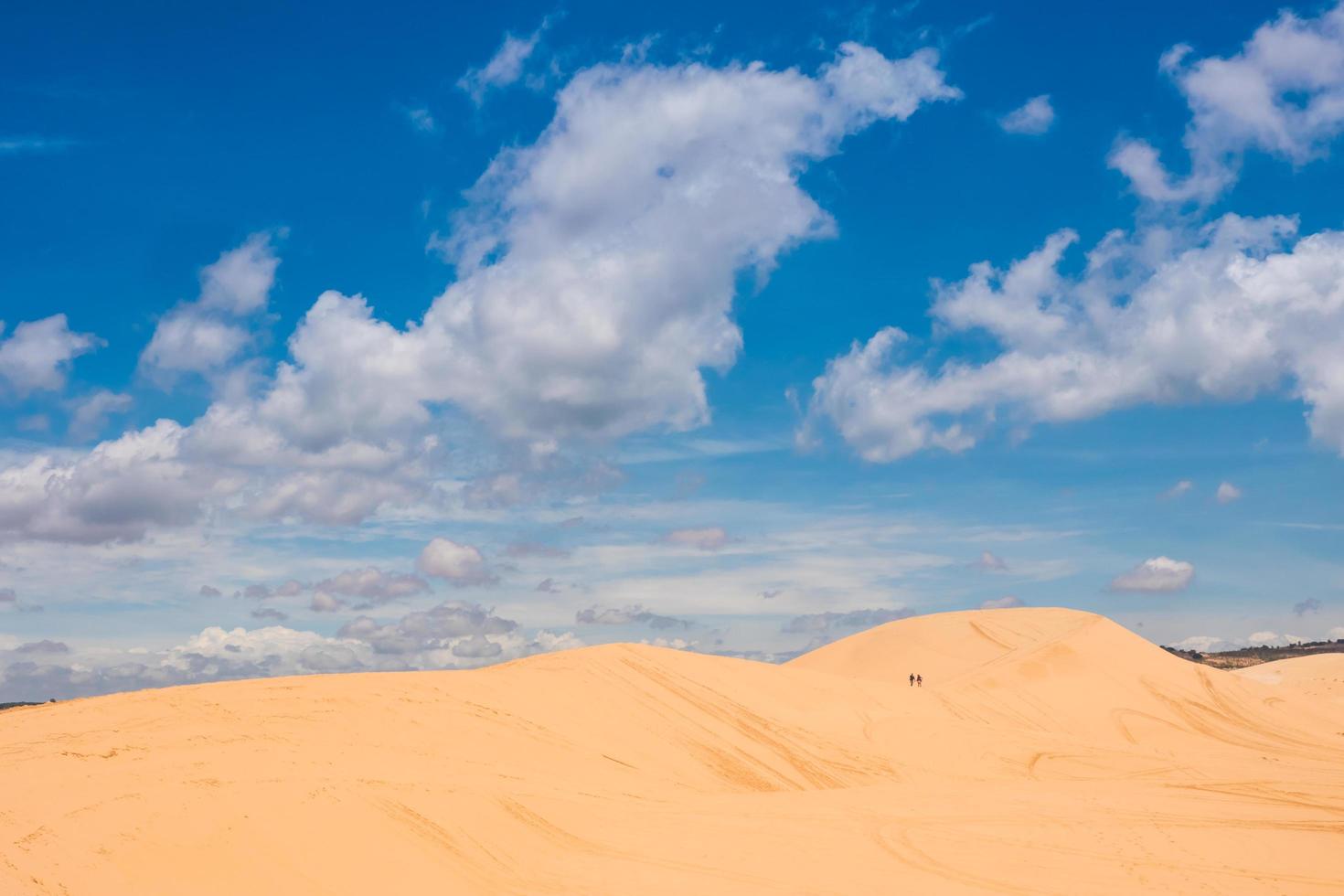 gul sand sanddyner i mui ne är en populär turist destination av vietnam foto