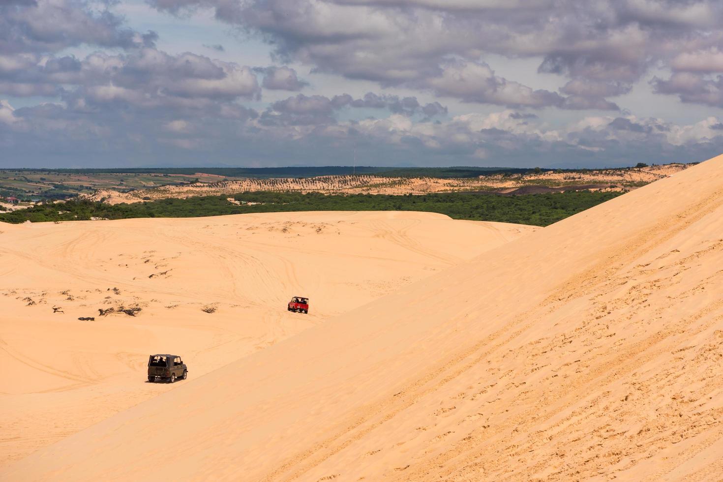 gul sand sanddyner i mui ne är en populär turist destination av vietnam foto