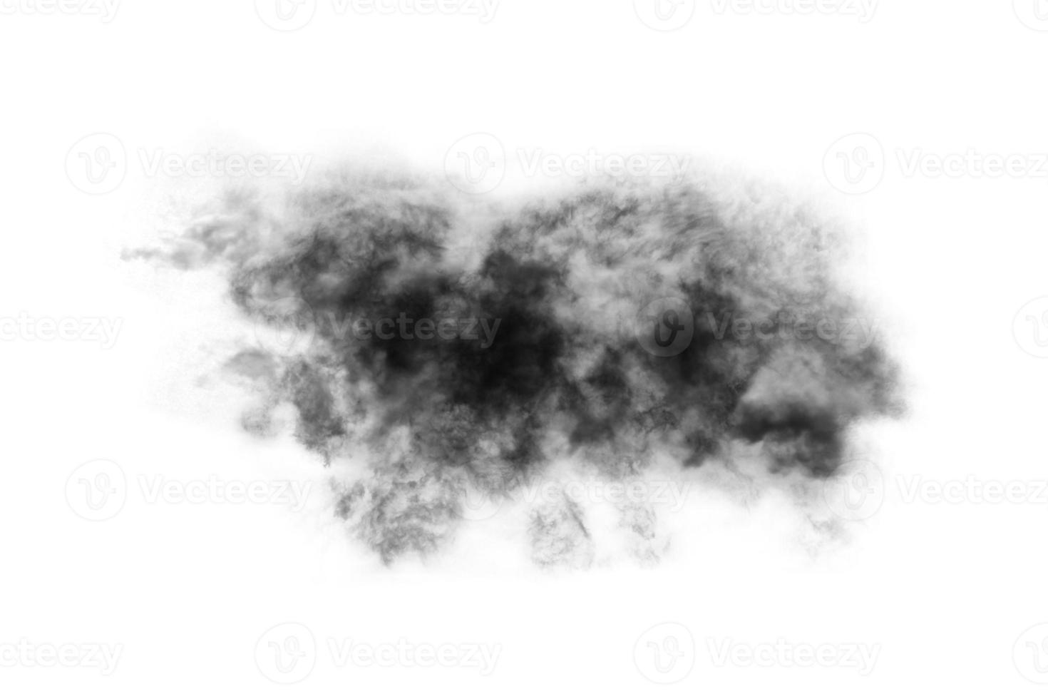 texturerad rök, abstrakt svart, isolerad på vit bakgrund foto