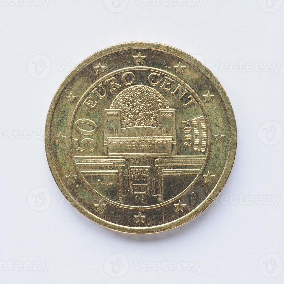 österrikiskt 50 cent mynt foto