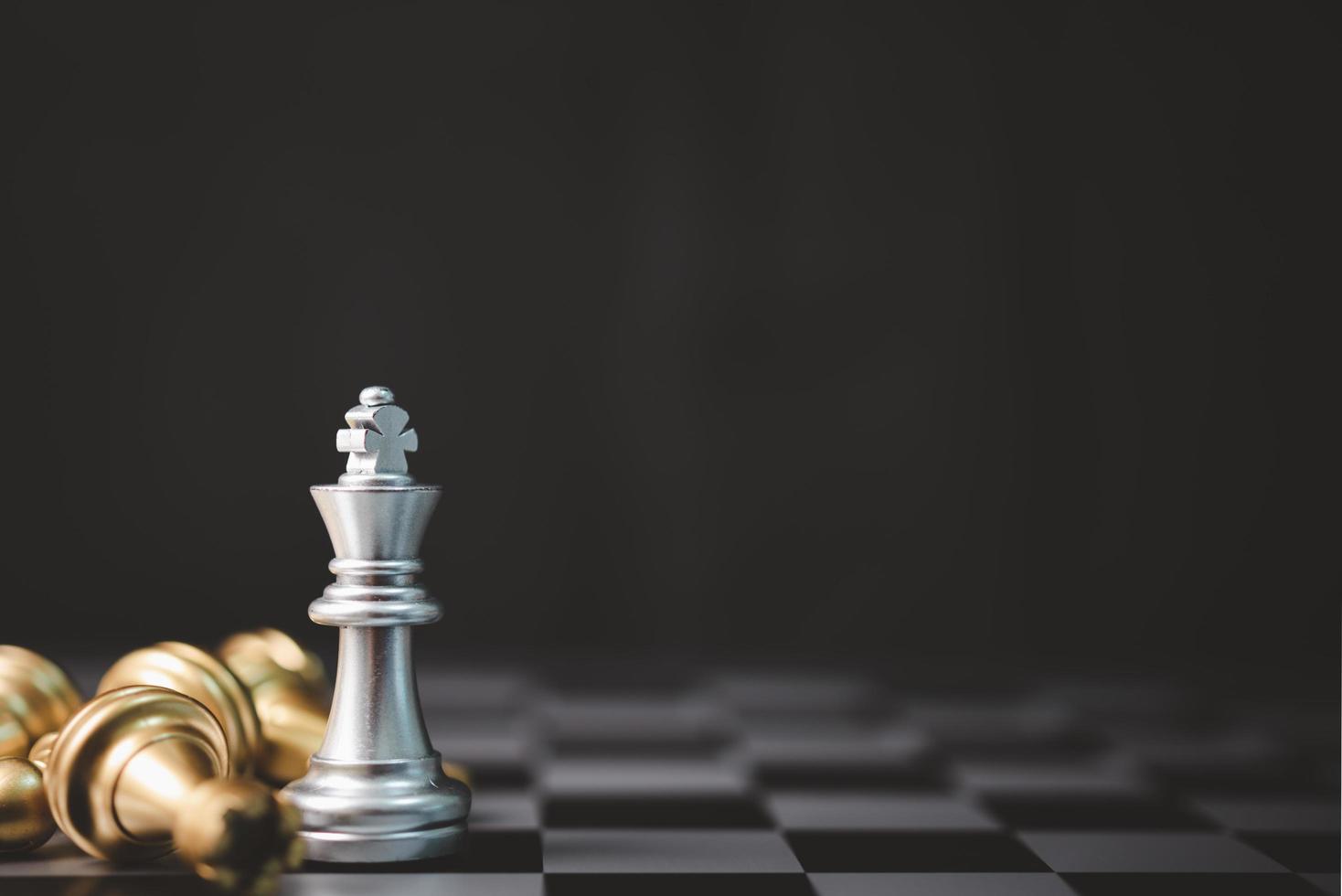 schack spel stå på schackbräde.företag strategi lagarbete Framgång investering begrepp. foto