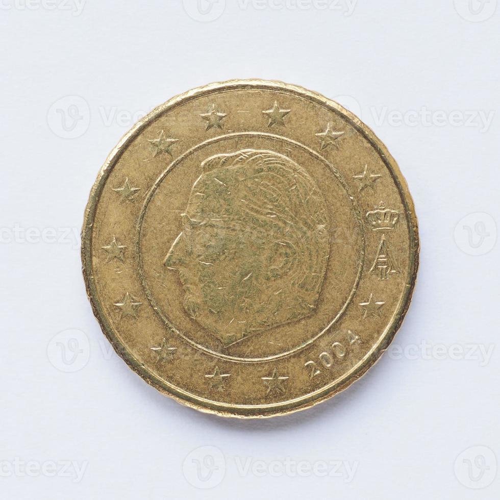 belgiska 50 cent mynt foto