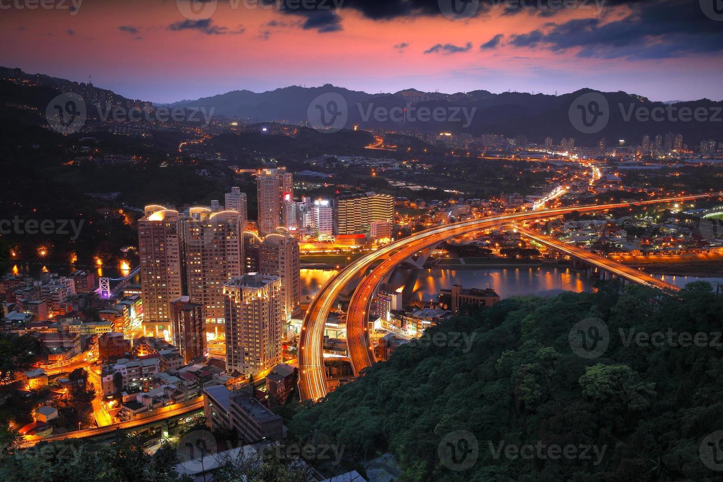 Taipei nattutsikt foto