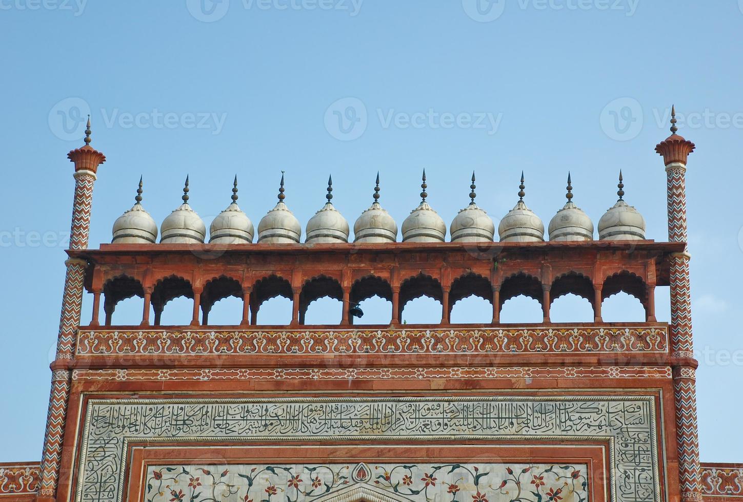 de topp av Port till taj mahal foto