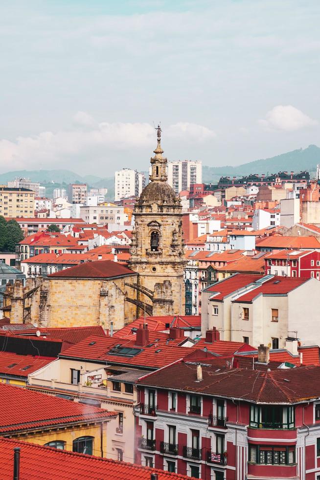 stadsbild från bilbao city, baskien, spanien, resmål foto
