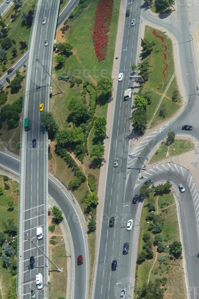 Flygfoto över motorvägen foto