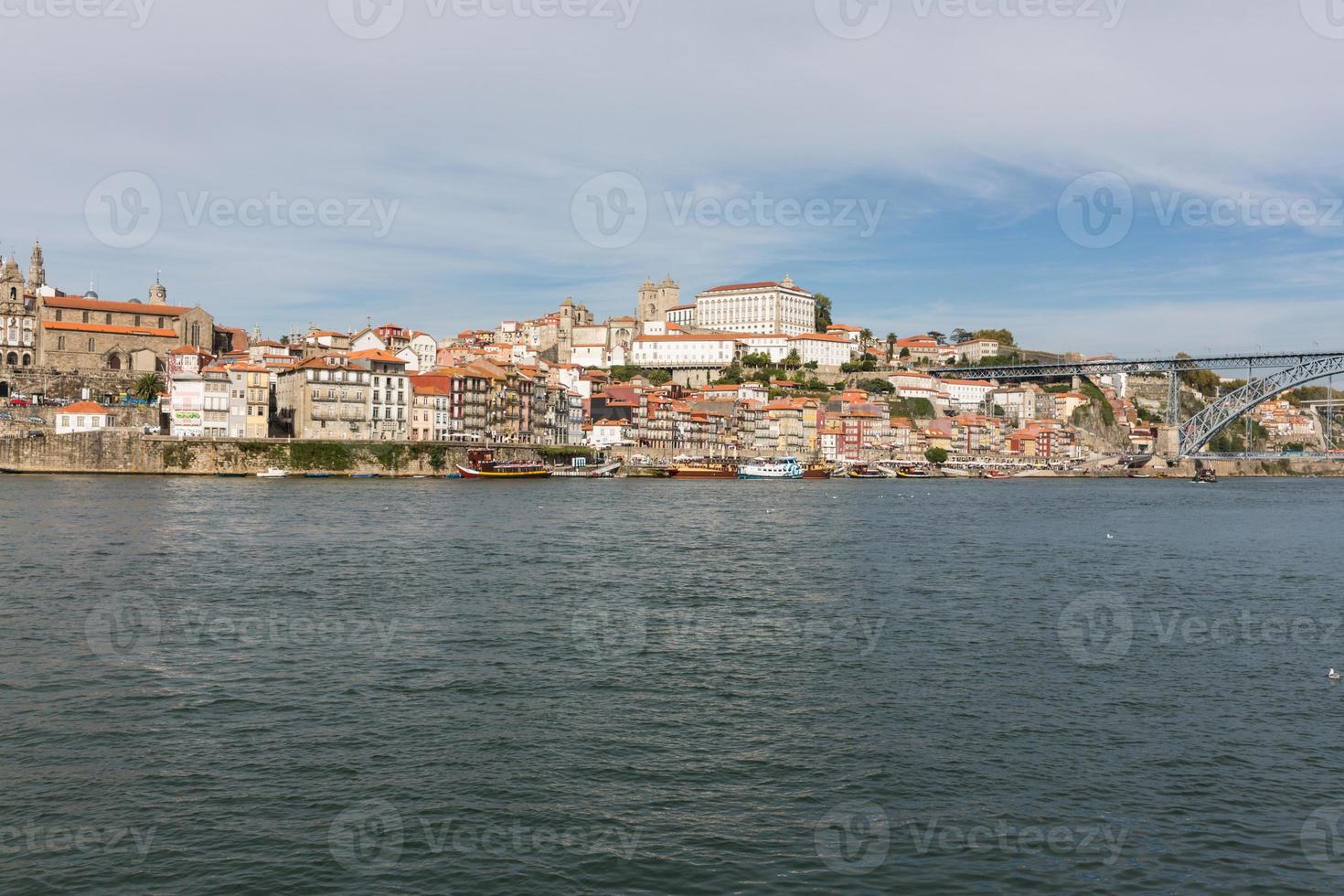 se av porto stad på de flodbank foto